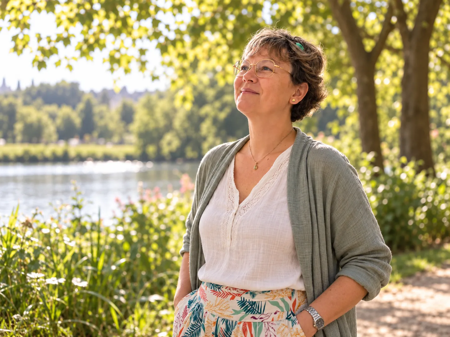 Solène Lemarié-Marchesse, sophrologue caycédienne, au bord de la Loire
